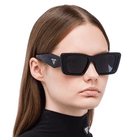 prada pr 08ys sunglasses 1ab5s0 black|Prada PR 08YS Symbole 1AB5S0 Sunglasses Shiny .